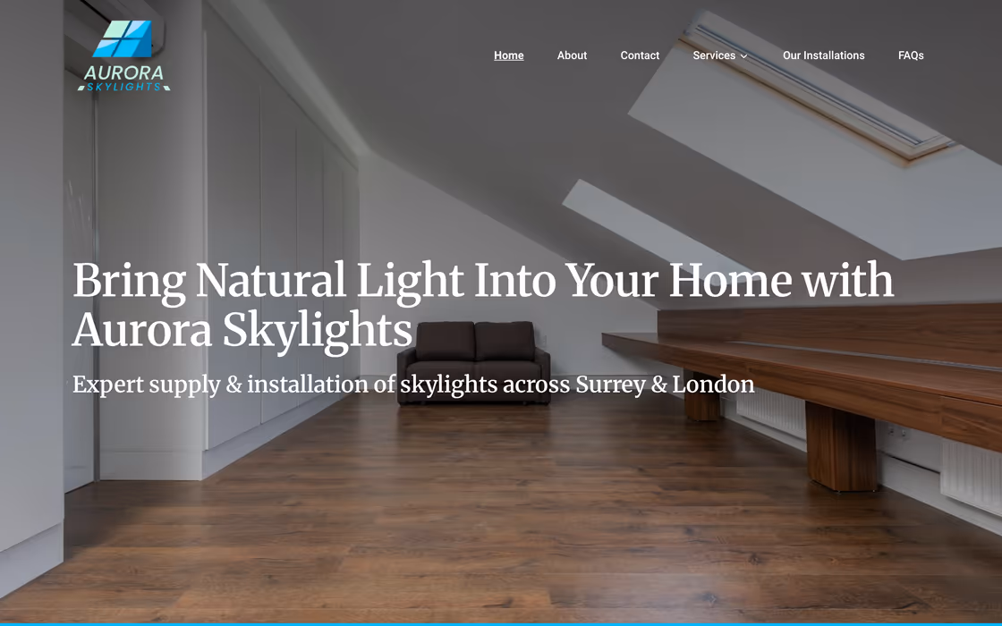 The Aurora Skylights homepage