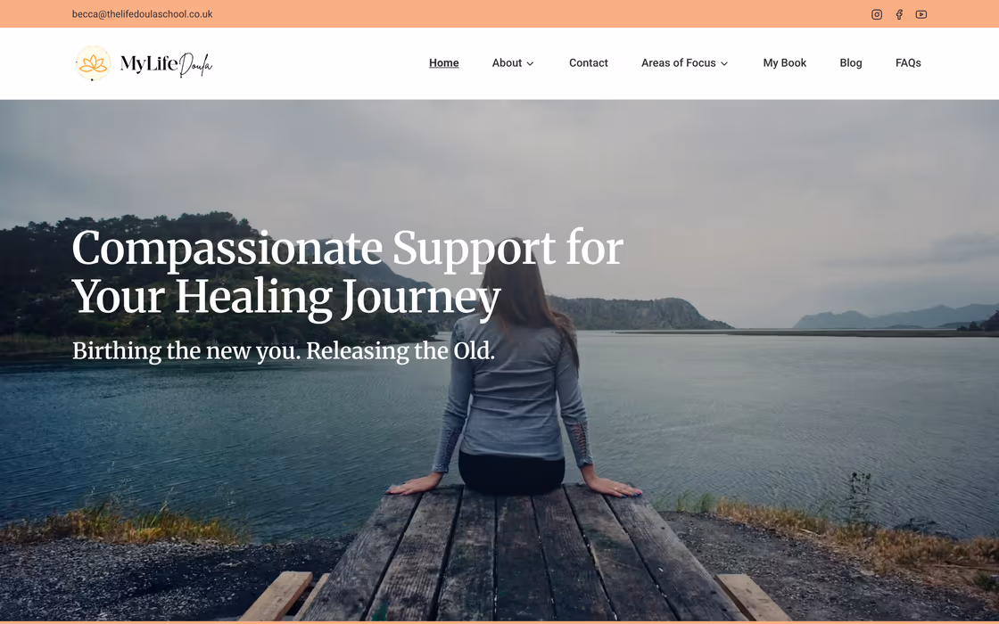 The The Life Doula School homepage